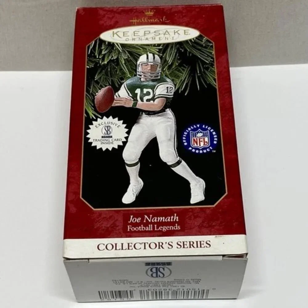 Vintage Joe Namath New York Jets Hallmark Ornament Football‎ Legends X-Mas 1997
